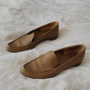 Jil Sander Tan Leather Loafers 38